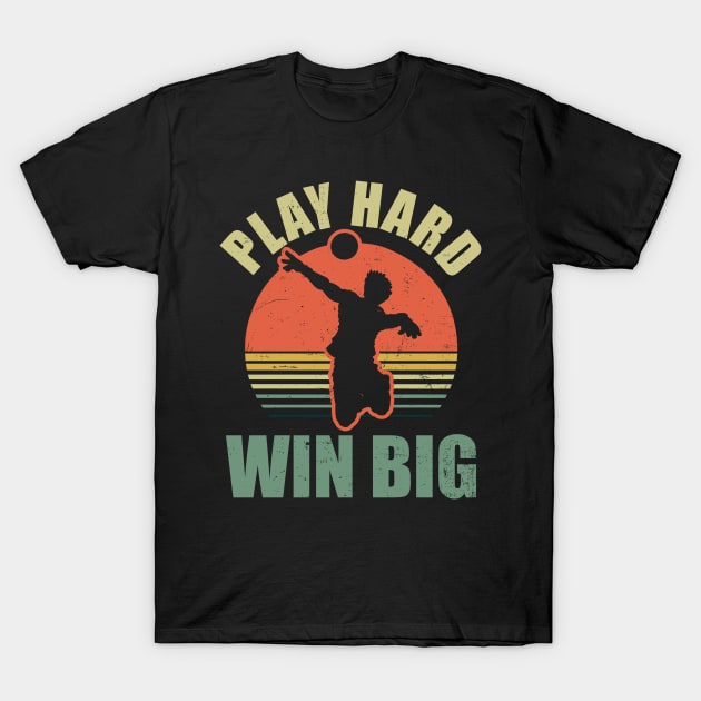 Volleyball Player Shirt | Play Hard Win Big T-Shirt by Gawkclothing